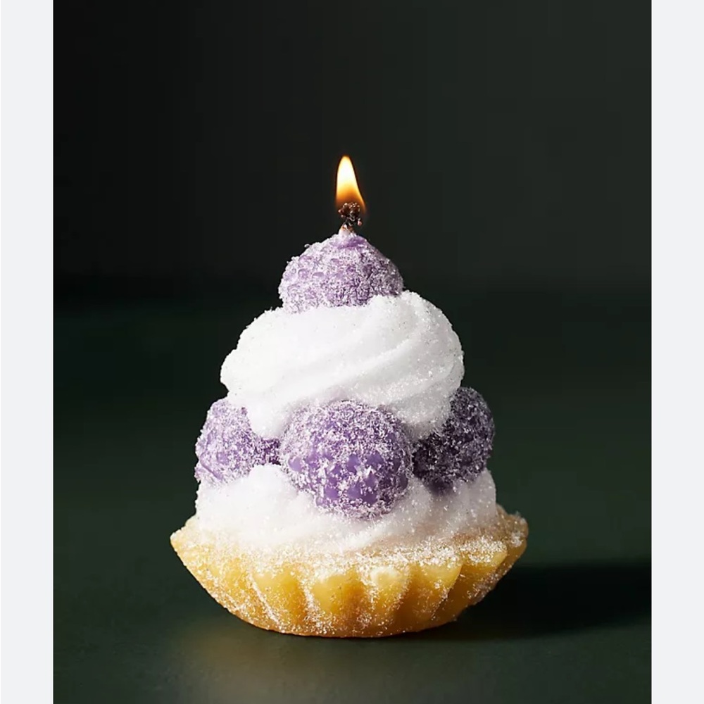 MINI RASPBERRY TARTE DESSERT-SHAPED WAX CANDLE
